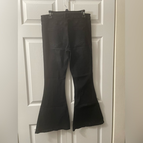 Black flare jeans size 14, new vintage - Picture 6 of 6